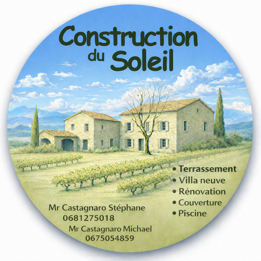 Logo Constructions du Soleil – Construction, rénovation & maçonnerie