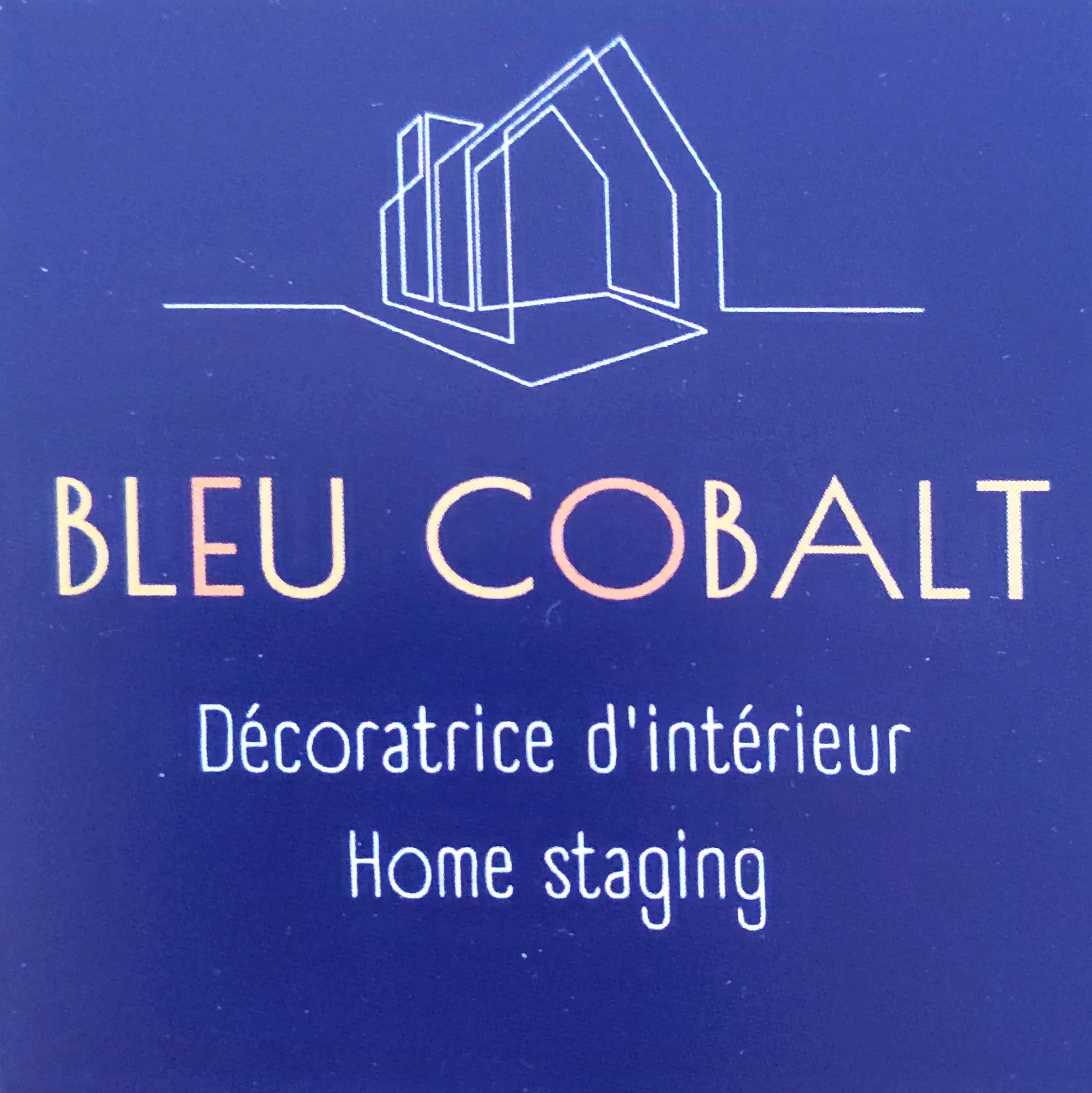 Logo Atelier bleu cobalt – Décoratrice d'intérieur