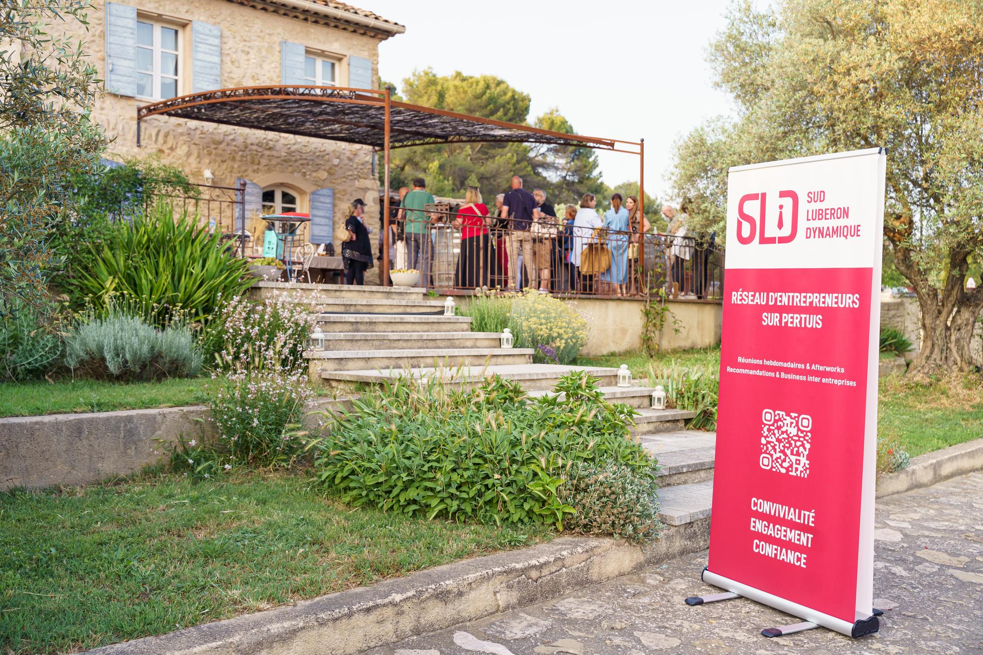 Kakémono du club Sud Luberon Dynamique, réseau d'entrepreneurs à Pertuis